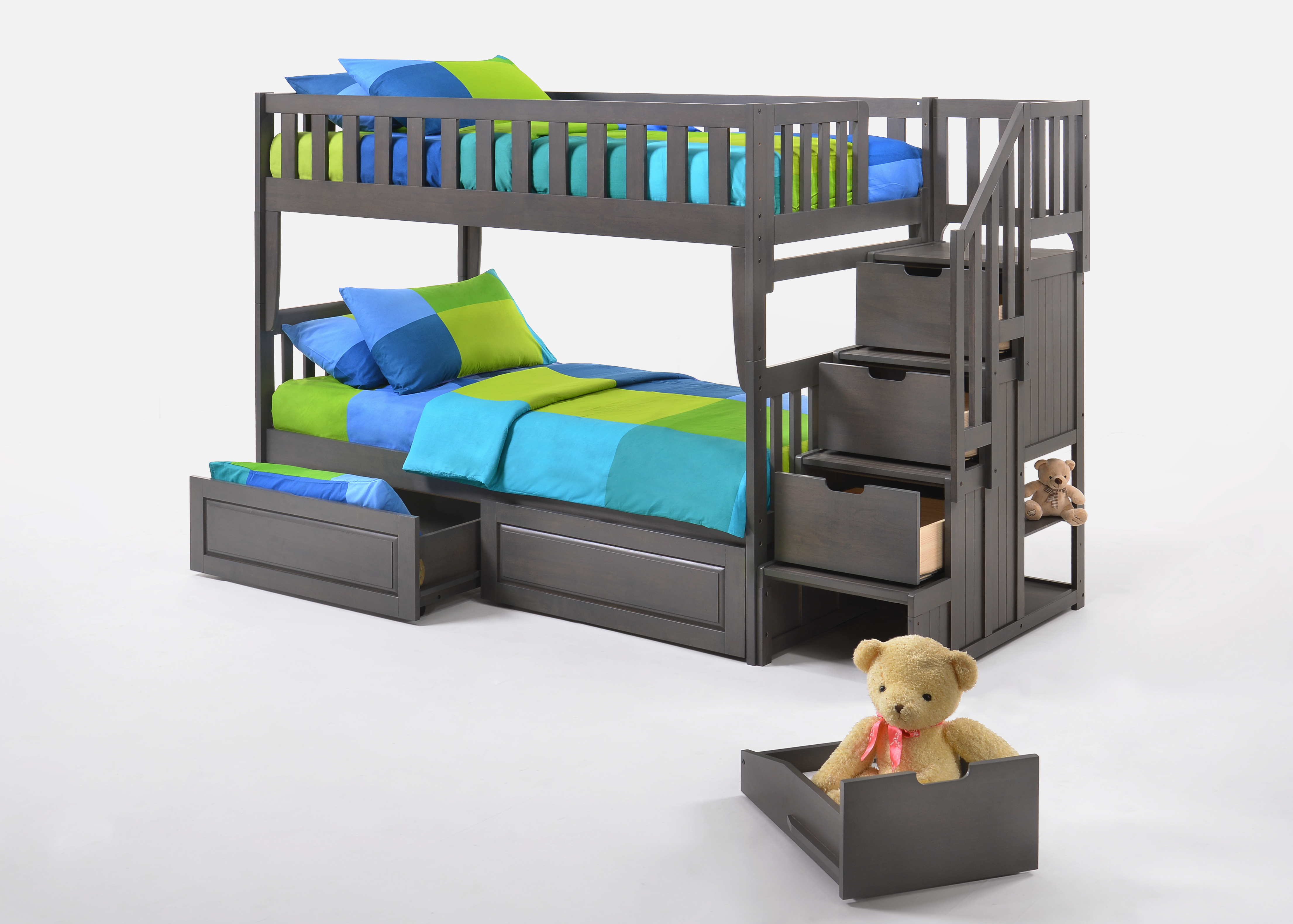 Peppermint Stair Bunkbed Twin, Night And Day Bunk Bed Cinnamon
